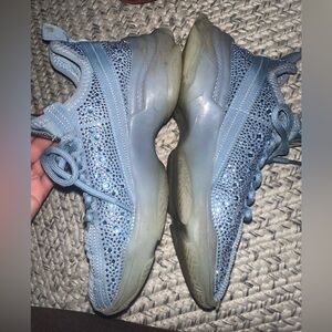 Steve Madden Light Blue Maxima Rhinestone Sneakers
